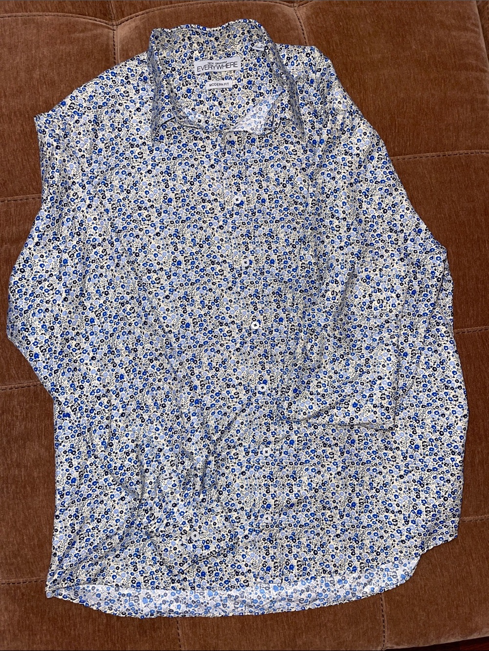 Everywhere Blue Floral Button-Down Shirt
